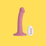 Dildo com Ventosa e Vibrador Recarregável Go Vibe Nina Rosa